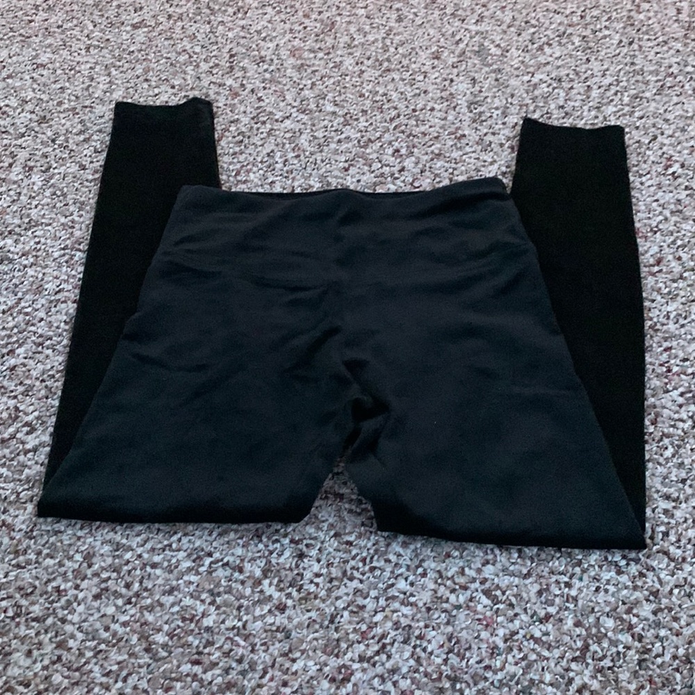 Black velvet leggings